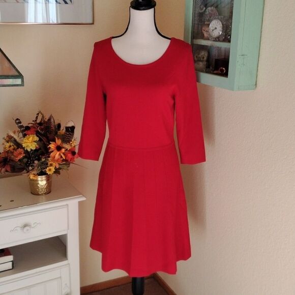 Ann Taylor Red Knit Dress - Picture 1 of 10